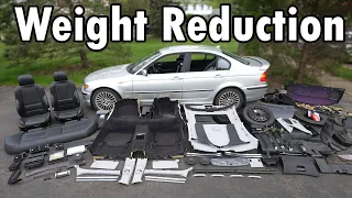 How Much Weight can you REMOVE from your Car? (Weight Reduction)