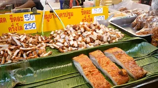 Crispy pork belly with cutting method l Thailand street food