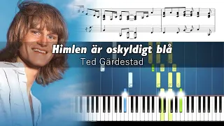 Ted Gärdestad - Himlen är oskyldigt blå - Piano Tutorial med Noter
