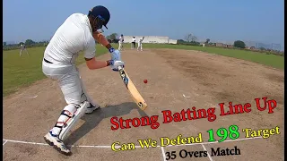 35 Overs Match ! Can We Defend 198 Runs ! Wicket Keeper Helmet Cam Cricket View