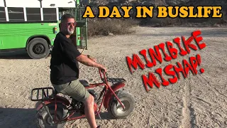 A Day in the Buslife of Bussy McBusface ~ with  Minibike Mishap!