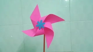 How to make pinwheel from paper | Paper craft tutorial | DIY