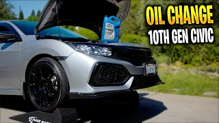 How To Do An Oil Change on your 10th Gen Honda Civic! (2016-2021)