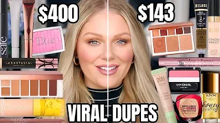 FULL FACE TESTING VIRAL DRUGSTORE MAKEUP DUPES 2023 😍 | DRUGSTORE VS HIGH END MAKEUP