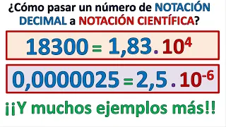 ¿CÓMO PASAR UN NÚMERO DECIMAL A NOTACIÓN CIENTÍFICA?