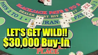 BLACKJACK! $30,000 Buy-In W/ $2,500/Hand!! Massive Table Win