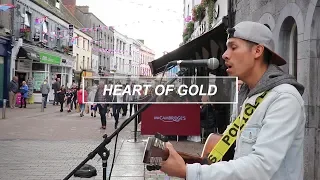 HEART OF GOLD - NEIL YOUNG: Street musician live performance | busking in Galway | Tito Larios cover