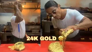 Salt Bae Makes 24 Karat Gold Steak in Nusret Steakhouse || The King Of Meat