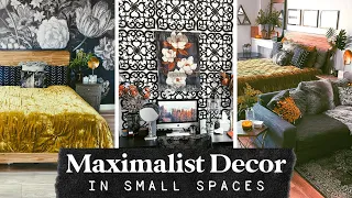 Maximalist Decor Tips for Your Small Apartment Bedroom | Tiny Space, BIG STYLE