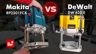 Сравнение ручных фрезеров Makita RP2301FCX и DeWALT DW 625 E