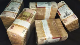 Пять тысяч стольников! Масштабный поиск редких и дорогих банкнот в пяти пачках на полмилиона рублей!