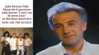 John Deacon Tells About his Experience with Queen "I can’t say its been Easy" in this Rare Interview