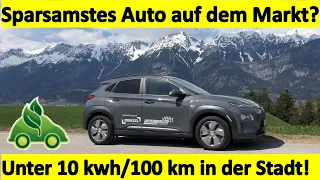 Hyundai Kona Elektro Verbrauchstest.