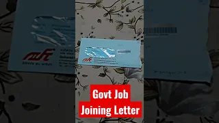 Govt Job Joining Letter|Railway DFCCIL Job Joining Letter #appointmentletter #shorts #dfccil #viral