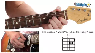 How to Play I Want You (She's So Heavy) Intro by The Beatles on Guitar