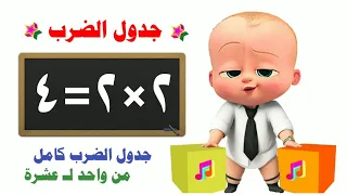 جدول الضرب كامل⁩ ⁦☑️⁩- من واحد لعشره - حفظ جدول الضرب بطريقة سهلة وسريعة 🎶🎵