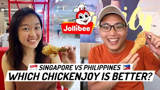 The Battle of Jollibee's Most Iconic Fried Chicken: Singapore vs Philippines - BEST Chickenjoy 🍗