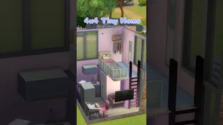 I Made A Fully Functional 16 Tile Tiny Home | Loft Bed Idea | Sims 4 | No CC #sims4