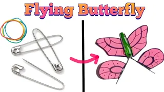 Amazing Flying Butterfly DIY Hack | how to make a Flying butterfly run on a rubber band | #flying