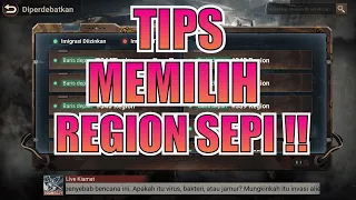 TIPS MEMILIH REGION SEPI !! PERSAINGAN TOP COMANDER JADI LEBIH MUDAH ??