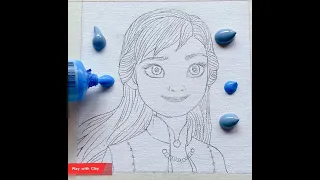 Beautiful Disney Princess Anna / Clay Art / Disney's Frozen Elsa & Anna