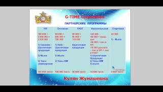 Маркетинг. G-Time Corporation! Спикер Айнура Насыпбаева. 3.12.16г.