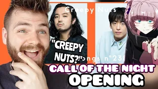 Reacting to Creepy Nuts "Daten" | CALL OF THE NIGHT Opening | THE FIRST TAKE | REACTION!