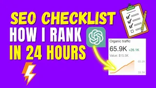 💥 My SEO Checklist 2024: How I Rank in 24hrs🔥