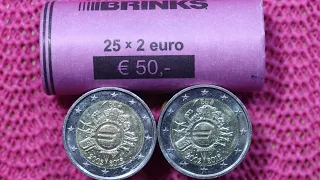 Shiny 2 Euro Coin Roll Hunting 102nlbe