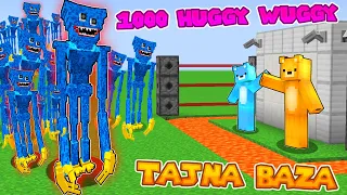 1000 HUGGY WUGGY vs TAJNA BAZA w MINECRAFT!