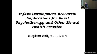 Infant Development Research: Implications for Adult Psychotherapy and Other Mental Health Practice