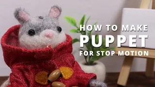 [Stop motion] How to make a Puppet | Wire Armature & Wool felt Body