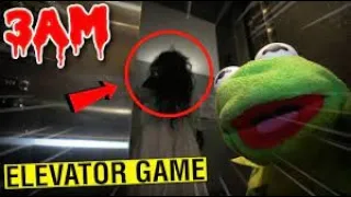 SCARY KERMIT THE FROG PLAYING THE ELEVATOR GAME AT 3AM!!   IT WORKED