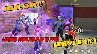 LATIHAN SEBELUM PLAY IN FFIM MAEN DI HOTEL  !!!