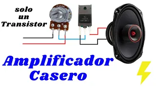 AMPLIFICADOR DE AUDIO  ⚡ CON SOLO UN TRANSISTOR