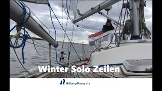 Hallberg Rassy 312 Winter Solo Zeilen Markermeer 16 maart 2024