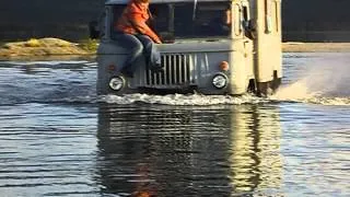 В брод на Газ-66 река Мальтавьёк Мурманская обл.