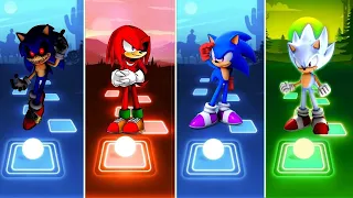 Sonic Exe 🆚 Sonic The Hedgehog 🆚 Hyper Sonic 🆚 Knuckles Exe Sonic | Sonic Tiles Hop EDM Rush