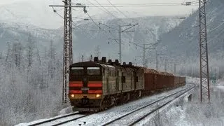 3ТЭ10У-0002 (Хани) / 3TE10U-0002 (RZD, Khani). BAM winter session.