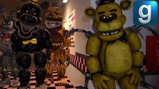 Gmod FNAF | The Nightmares Try To Take Over The Pizzeria But They Sort Of Fail