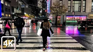 NYC RAIN STORM WALK 2019 |  Binaural Audio | 4K | Beautiful New York City Ambience in Soothing Rain
