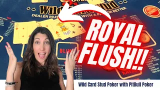 ⭕️ OMG!!! ROYAL FLUSH! on Wild Card Stud poker with @pitbullpoker42  #poker #casino #slot500club