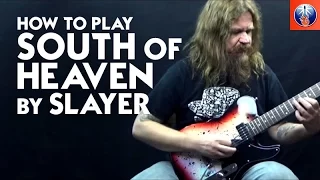 How to Play the Riff From "South of Heaven" by Slayer - Rhythm Guitar Lesson on Metal Riffs
