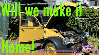 We just purchased this 2cv, now we just need to drive it home.