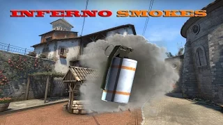 CS:GO Smokes on Inferno (10 Smoke spots Tricks/Tutorial)