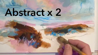 Abstract Winter Landscapes in 3 EASY Steps - Modern Scandinavian Painting Techniques