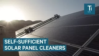 Automated Machines Clean Solar Panels Without Water