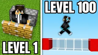 Minecraft IMPOSSIBLE Trickshots (Level 1 To Level 100)