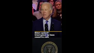 Biden speech interrupted by pro-Palestinian protesters [during campaign speech]