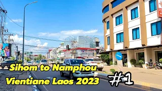 Walk in Vientiane | Sihom to Namphou | EP#1 Ambient sound